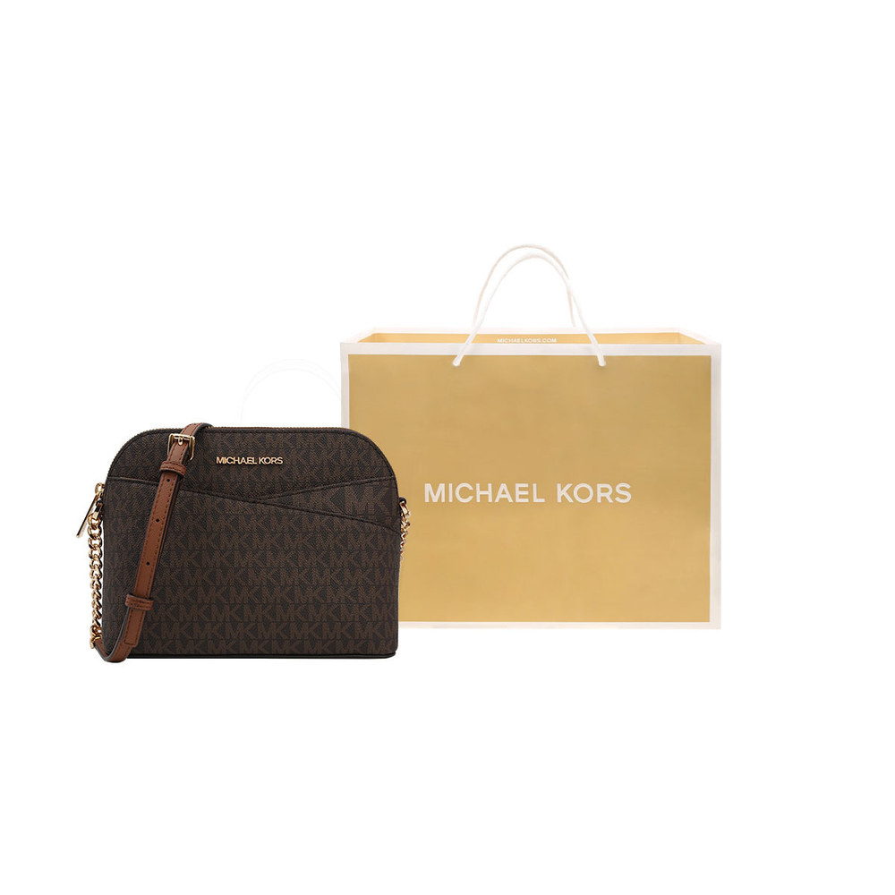 Сумка MICHAEL KORS MK Jet Set Travel LOGO PVC, 35F1GTVC6B-BROWN