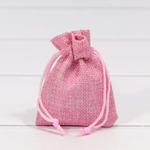 Мешочек 7х9см Лен искусственный (Розовый)