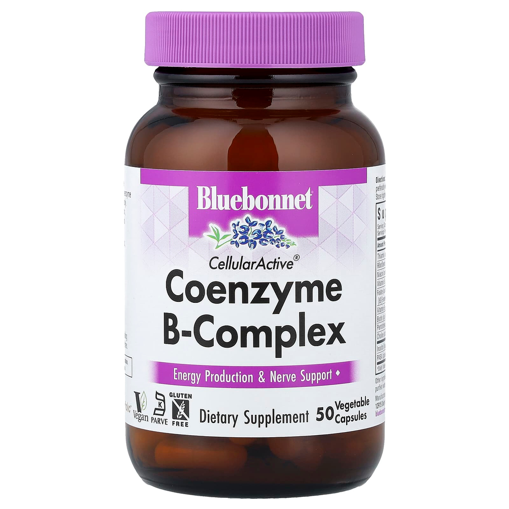 Bluebonnet Nutrition, CellularActive®, комплекс коэнзимов группы B, 50 растительных капсул