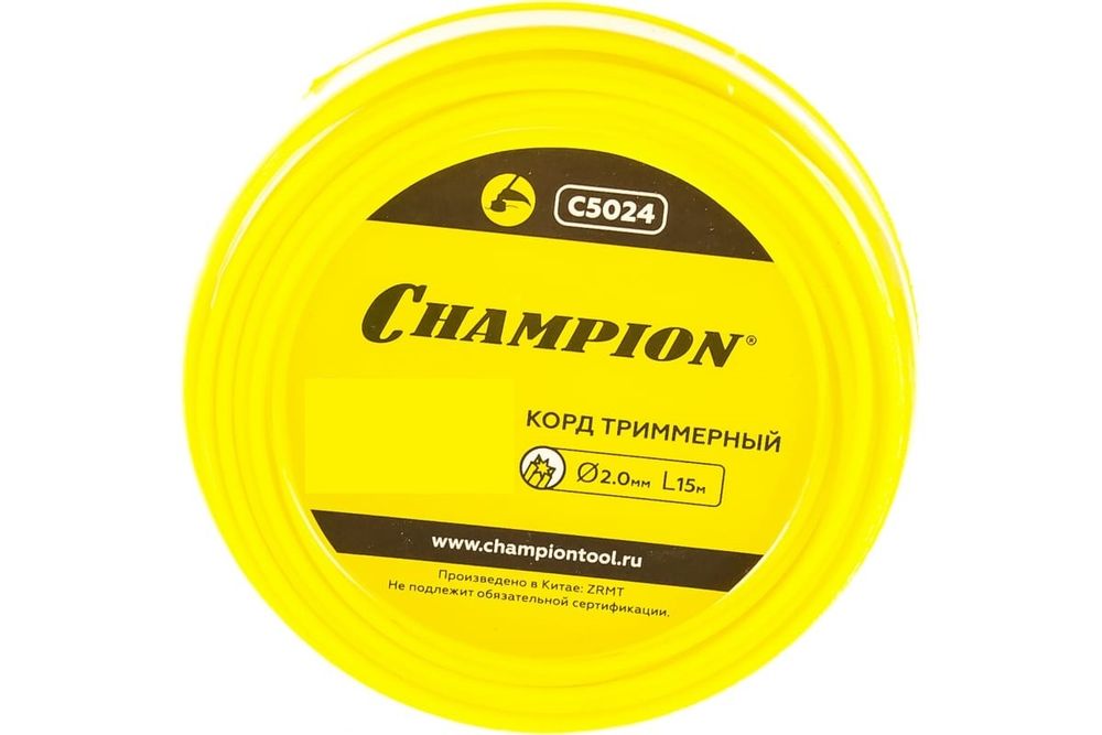 Корд триммер (леска) 2,0мм, 15м Champion звезда