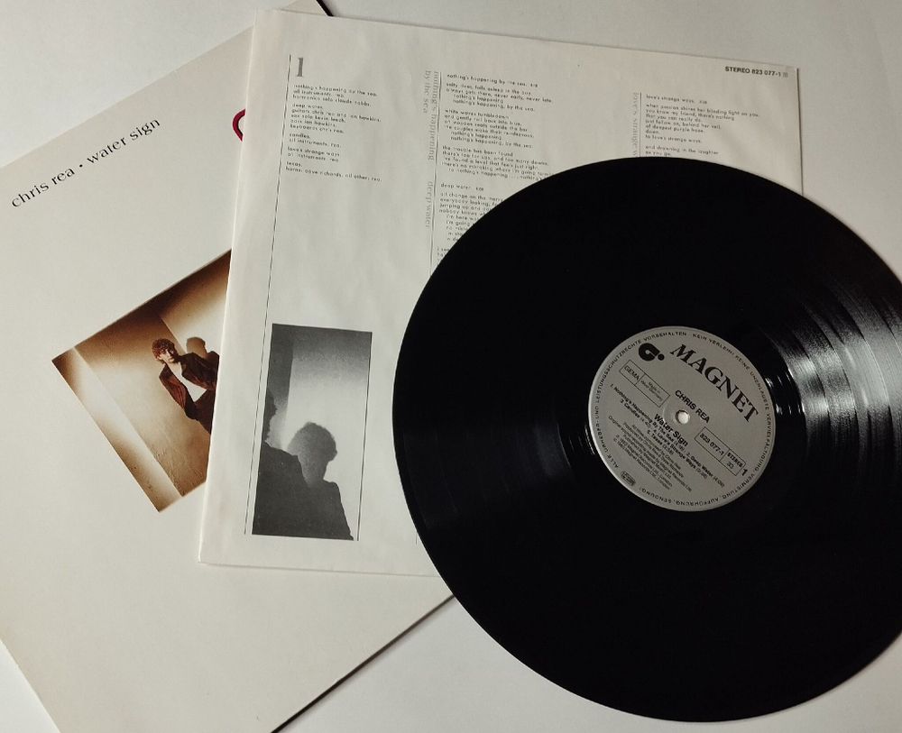 Винтажная виниловая пластинка LP Chris Rea Water Sign (Germany 1983) Midnight Blue