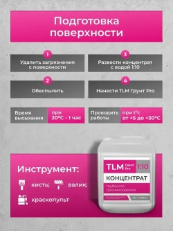 Грунтовка концентрат глубокого проникновения 1:10, для стен, под обои - 10 л.