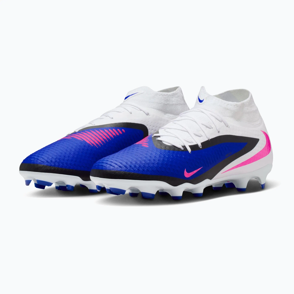Футбольные бутсы Nike Phantom 6 High Academy FG/MG racer blue/white/pink blast