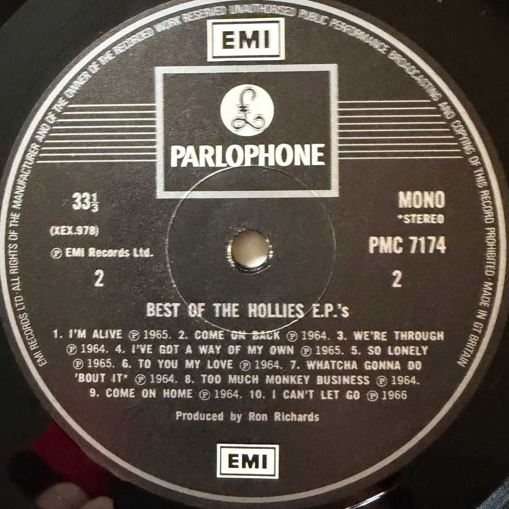 The Hollies – The Best Of The Hollies E.P.s (Англия 1978г.)Т