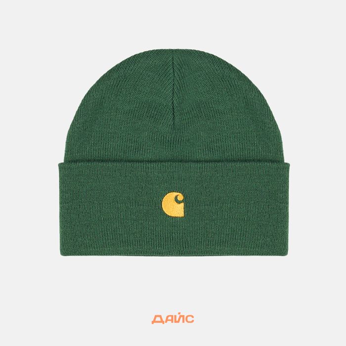 Шапка Carhartt WIP Chase Beanie  артикул:I026222_sycamore_tree - купить в магазине Дайс