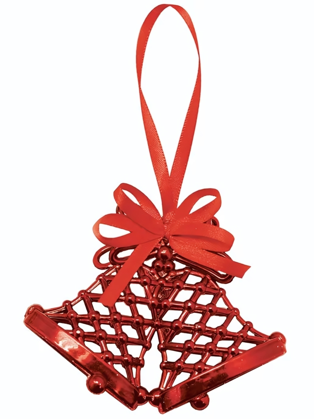 Подвеска "Колокольчики" с лентой, красный. (Аспект)