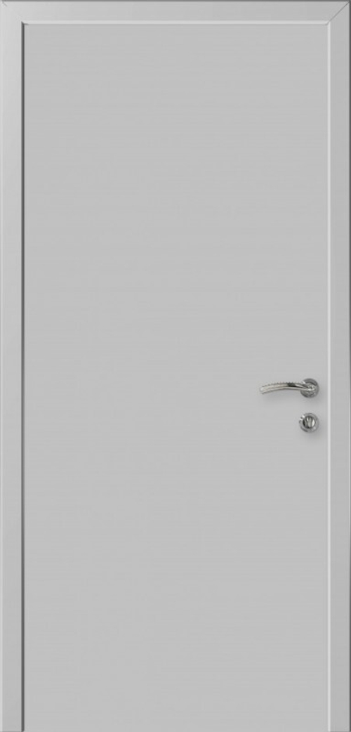 Дверь влагостойкая пластиковая KAPELLI classic Гладкая Моноколор серый 7035 + коробка