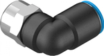 QSLF-1/4-10-B Угловой штуцер с цанговым зажимом и резьбой