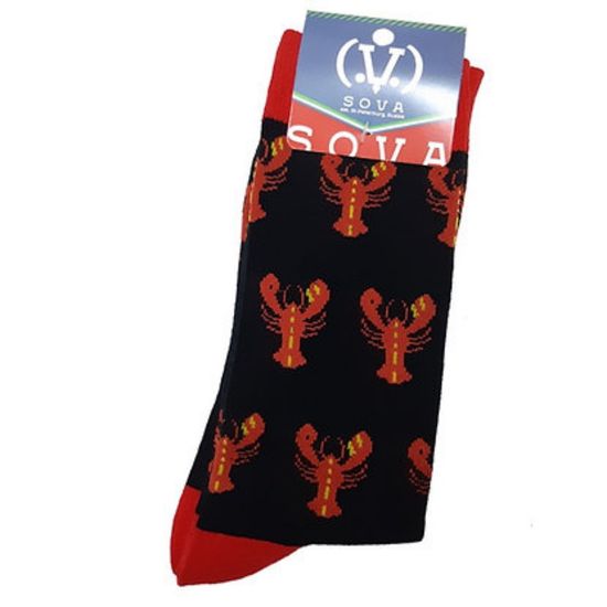 Носки "Раки идут", р-р 40-46 (черный/красный)