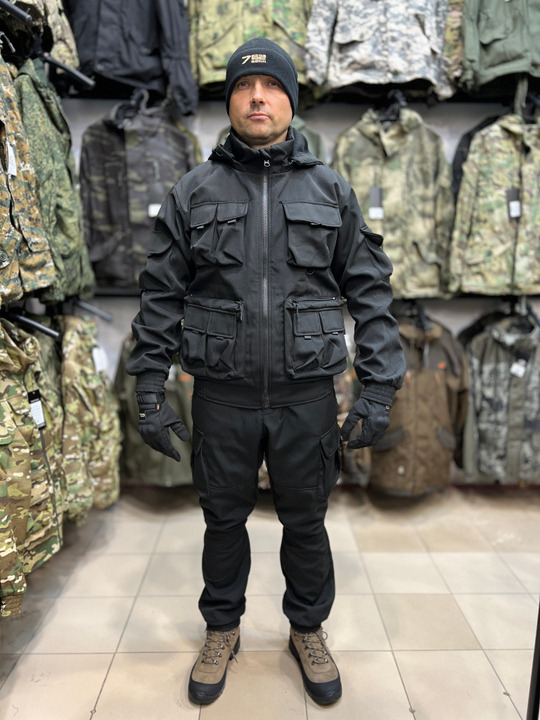 Костюм Горка 8 на флисе, Черный