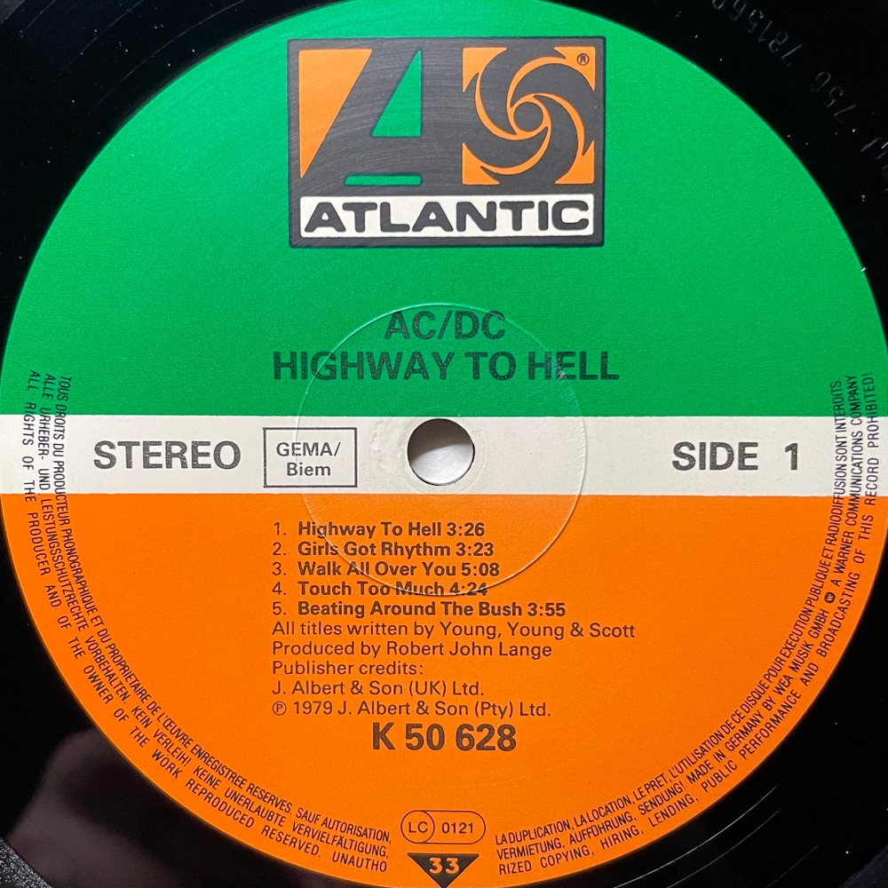 AC/DC ‎– Highway To Hell (Германия)