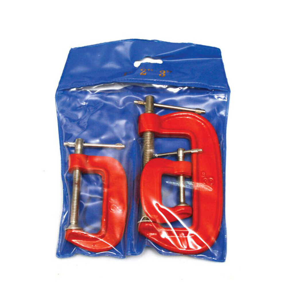 Струбцина G-образная, набор 3 шт - 25, 50, 75 мм, Bartex, Мини, 30010, шт