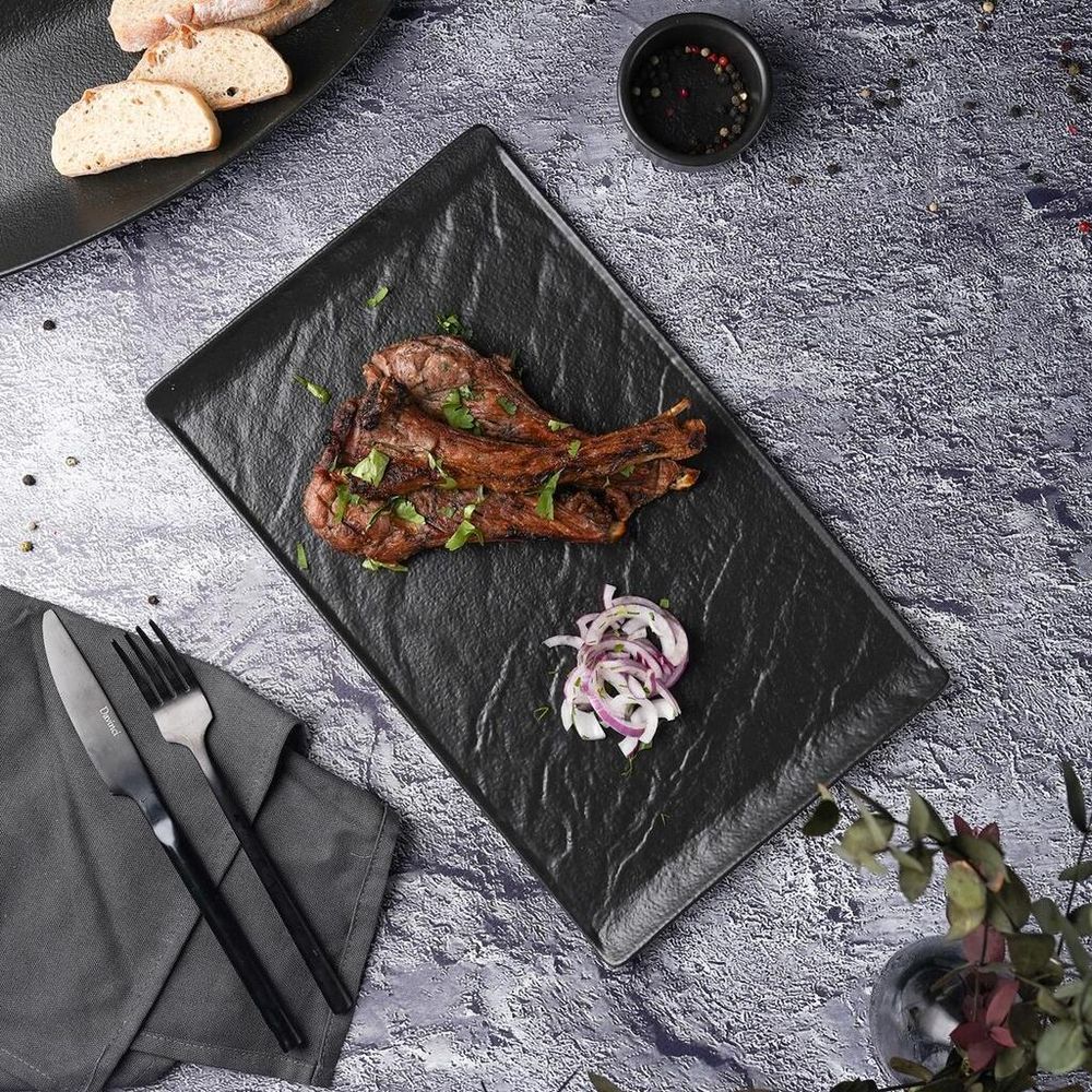 Блюдо прямоугольное 33,5*20,5 см h1,5 см с бортами Side Up2   P.L. Proff Cuisine [1]