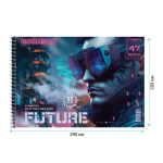 Альбом для рисования А4 32л. на гребне "Стиль. Сyberpunk" (Спейс)