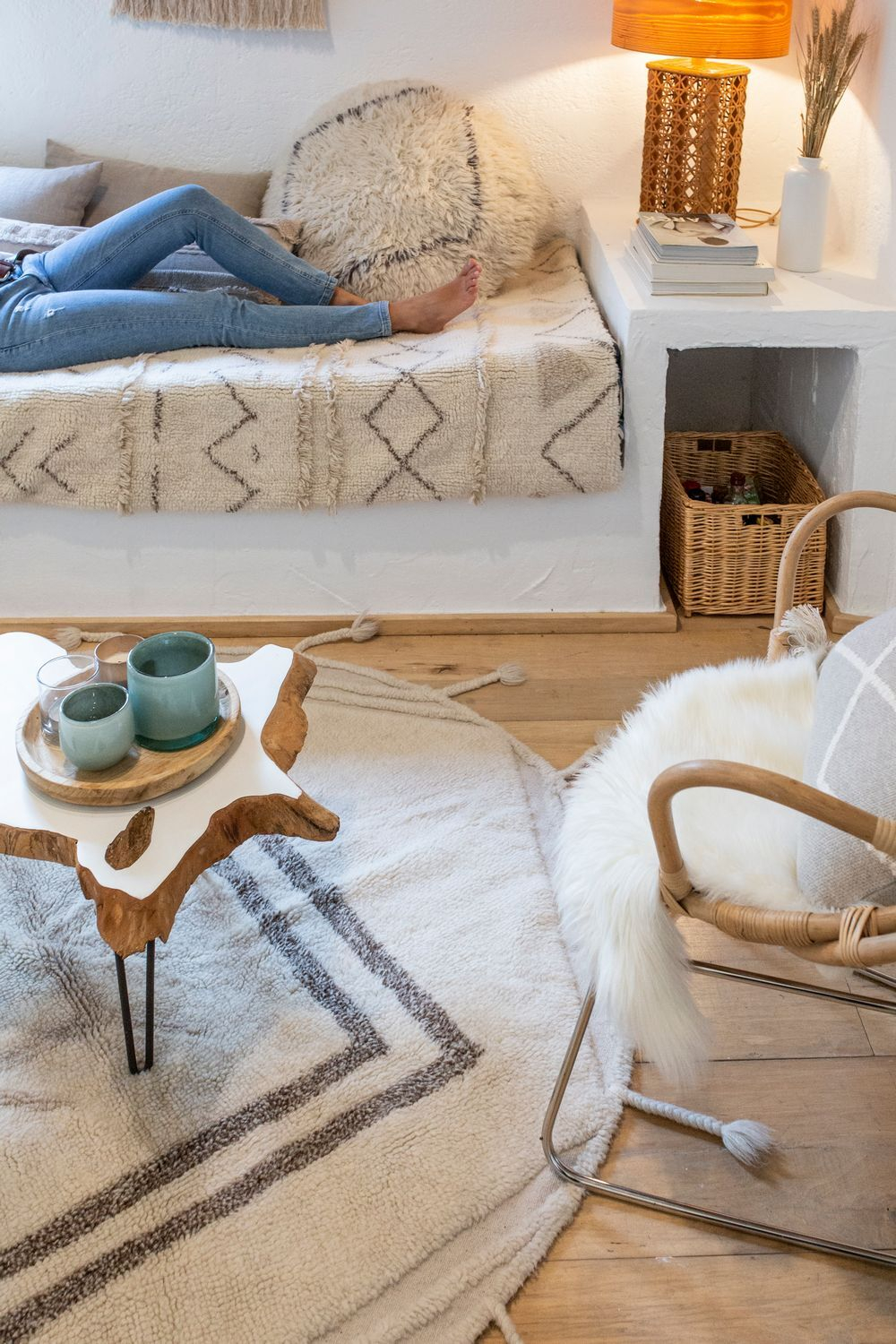 Шерстяной стираемый ковер Lorena Canals Bannock (250Ø см)