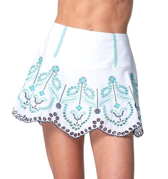 Теннисная юбка Lucky in Love Eyelet You Win - white