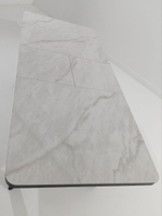 Стол М-City DISAUR Норд 140 Оникс, керамика, Черный каркас