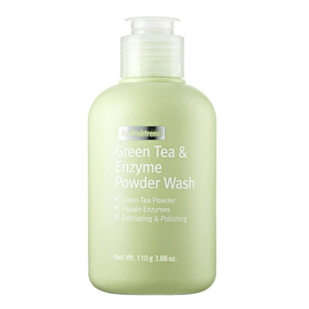 Пудра энзимная с зелёным чаем BY WISHTREND Green tea & enzyme powder wash, 110г
