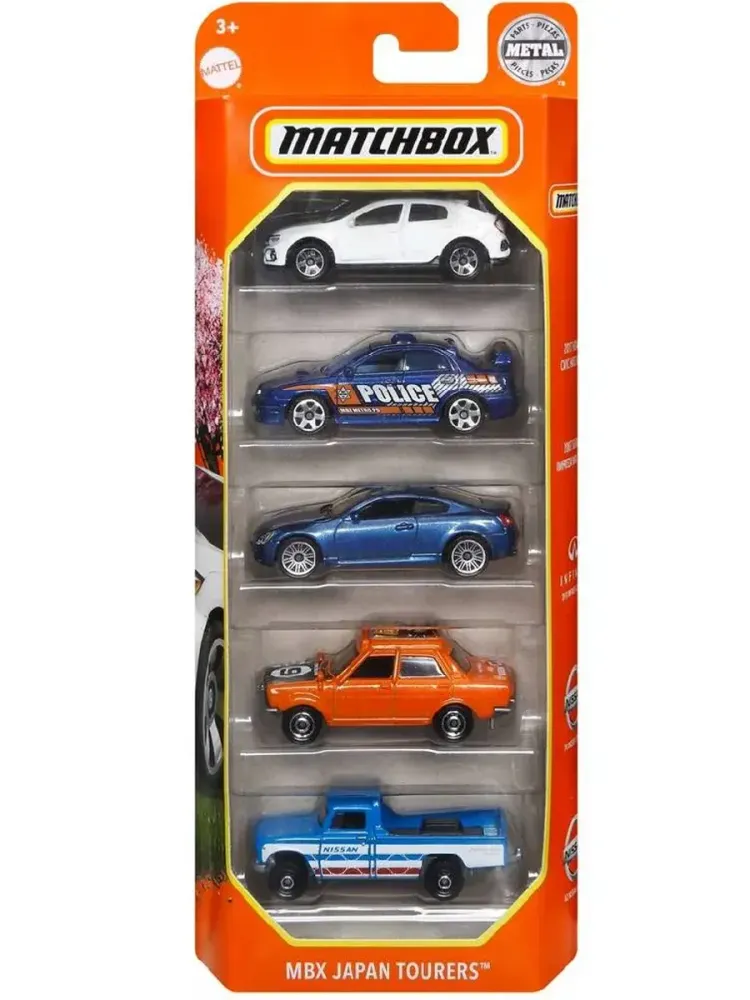 Набор из 5 машинок Хот Вилс Matchbox MBX Japan Tourers