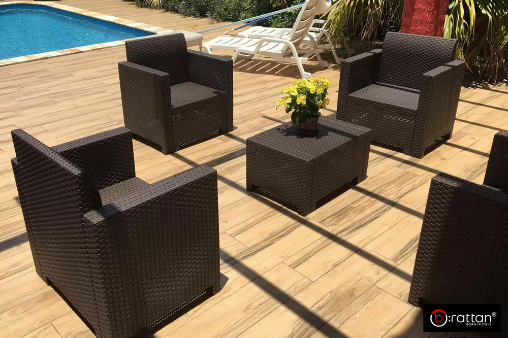 Комплект мебели NEBRASKA TERRACE Set (стол, 2 кресла), венге