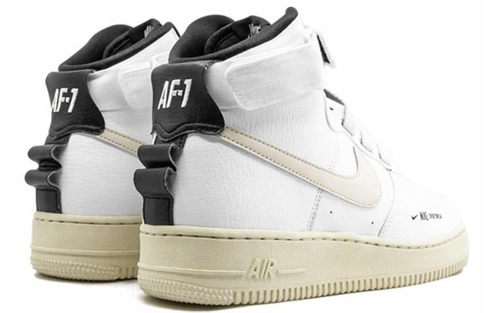 Кроссовки Nike Air Force 1 Utility White Light Cream Pu (Женская размерная сетка)