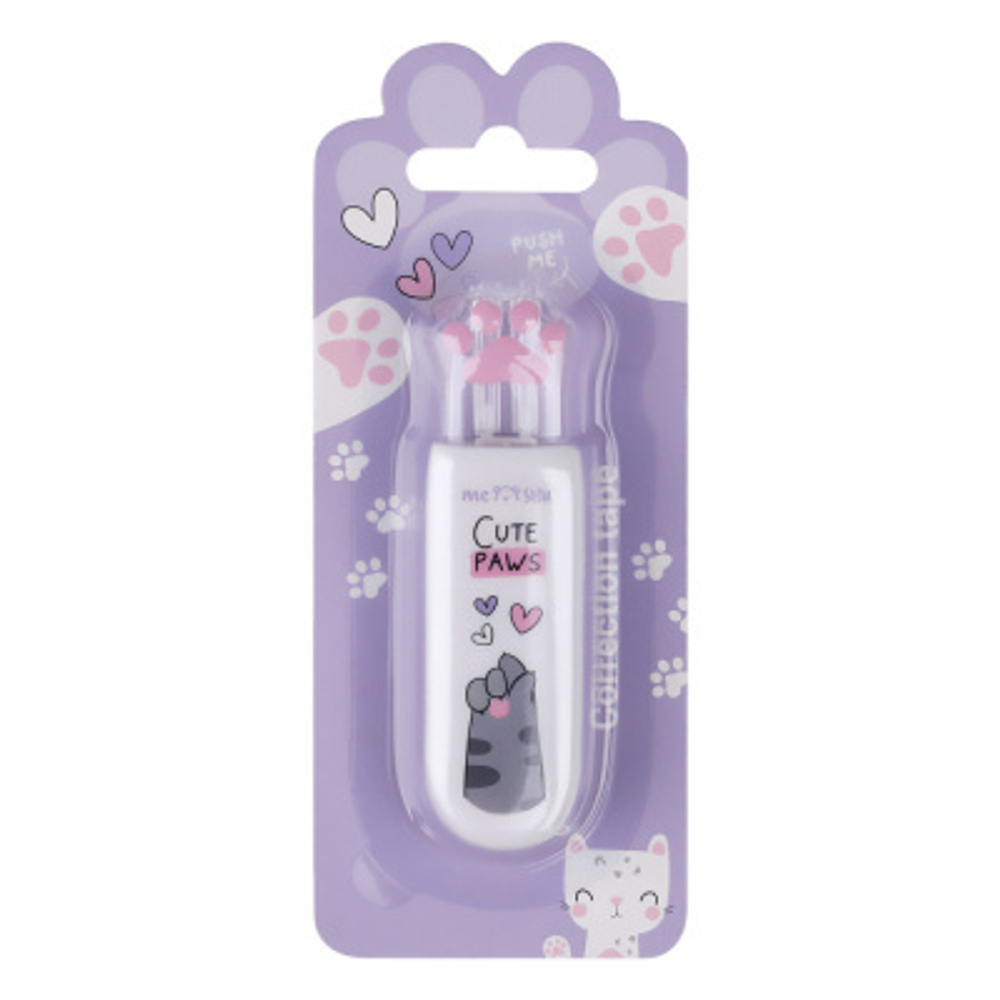 Корректирующая лента MESHU "Cute Paw", 5мм*6м, блисте