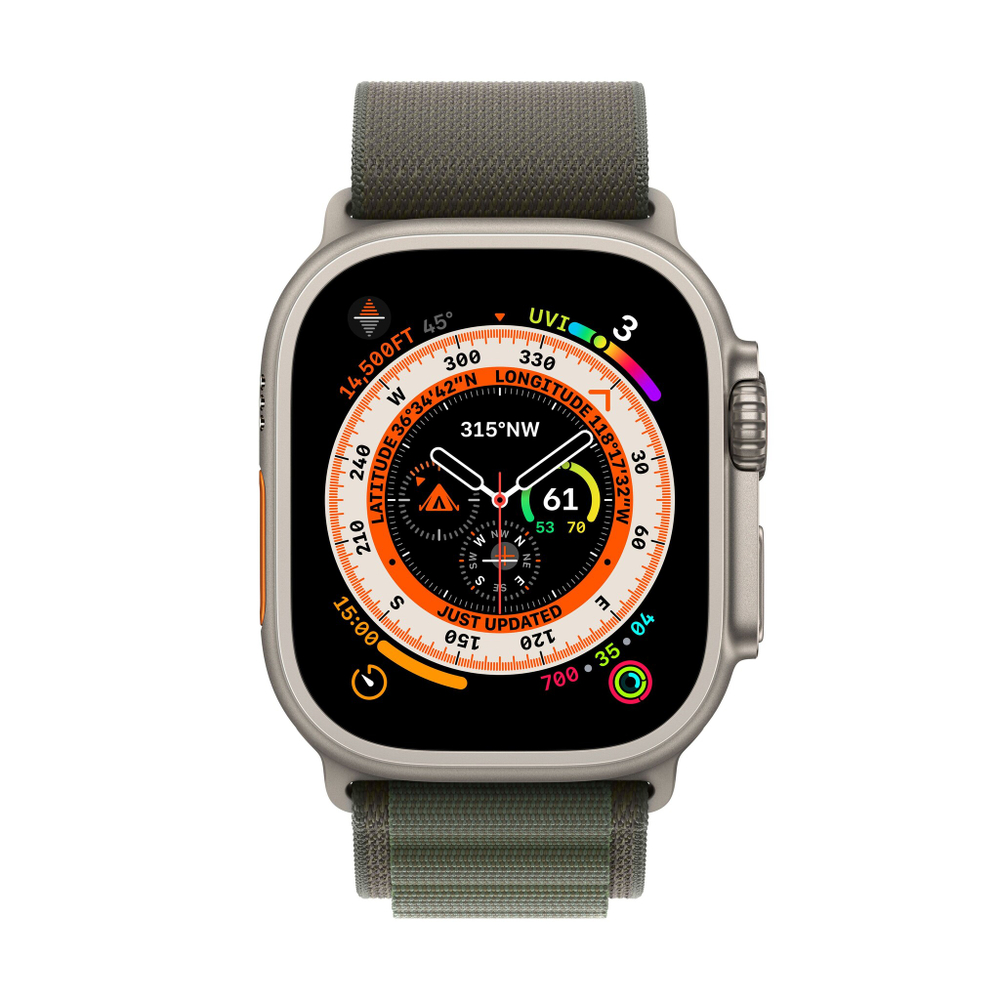 Apple Watch Ultra GPS + Cellular, 49 мм, Alpine loop, зеленого цвета