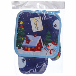 Прихватка в наборе с варежкой «Зимушка», 17,5*17,5 см и 26*17 см