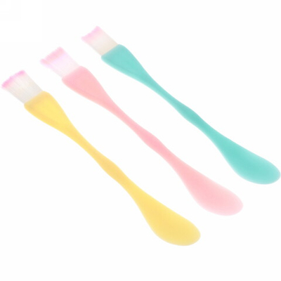 Кисть для лица косметическая двухстороняя «Face to face», микс 5 цветов, 15,5*2 см, блистер