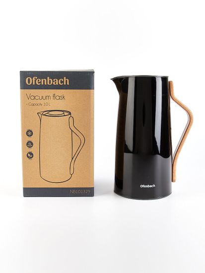 Термос-кувшин 1000 мл. со стеклянной колбой Ofenbach NB 101329 пластиковый корпус