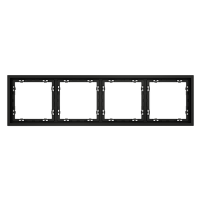 Рамка пластиковая VOLTUM S70 на 4 поста, (черный матовый)