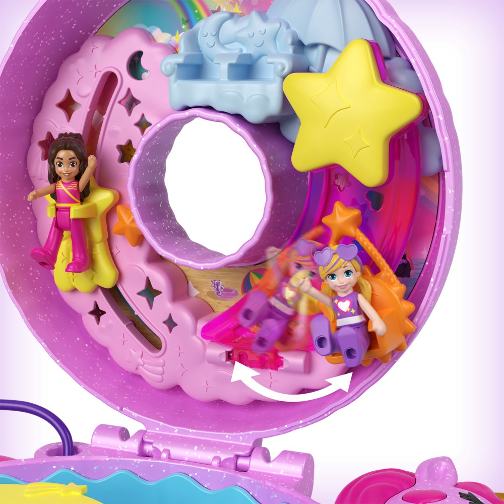 Polly Pocket - Бассейн единорога Компактный набор 2 куклы + аксессуары HKV34