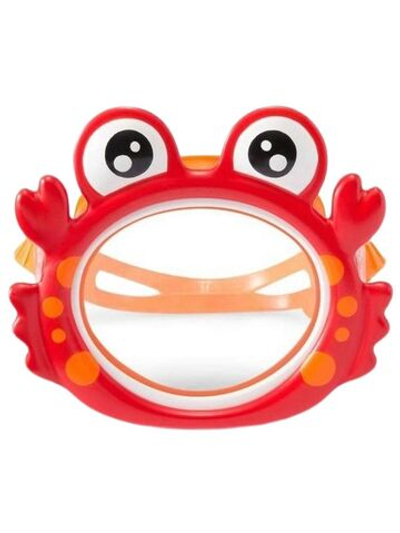 Маска для плавания детская Intex 55915 Fun Masks Краб / Очки маска для ныряния Крабик в бассейн и море Интекс 3-8 лет