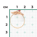 Кольцо «Орхидея» из красного золота с фианитом и эмалью