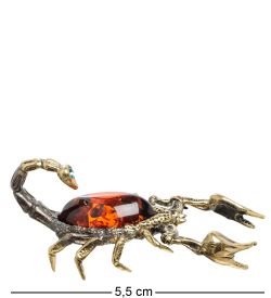AM-1397 Фигурка «Скорпион» (латунь, янтарь)