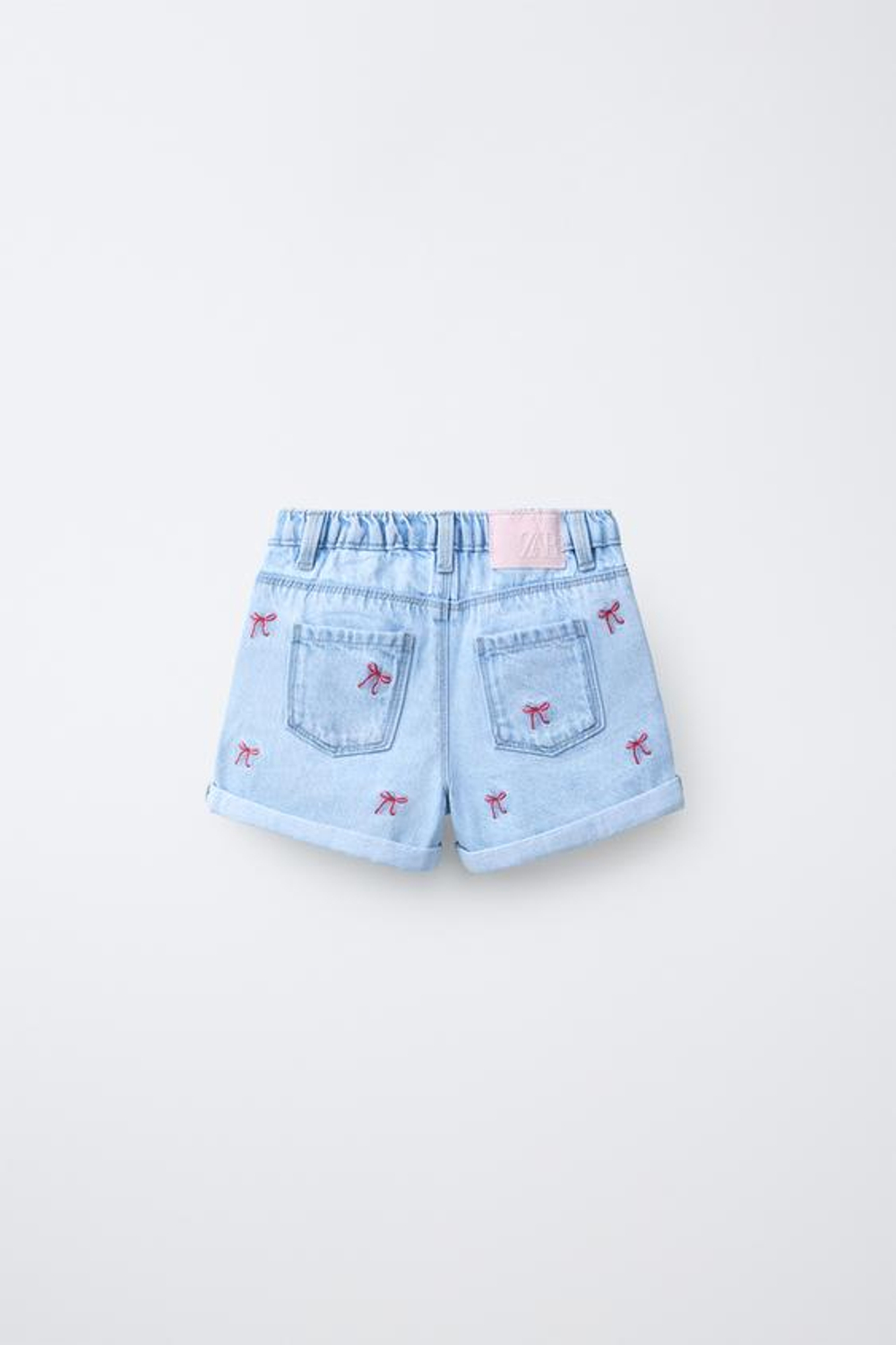 ZARA ДЖИНСОВЫЕ MOM FIT С ВЫШИВКОЙ, ГОЛУБОЙ