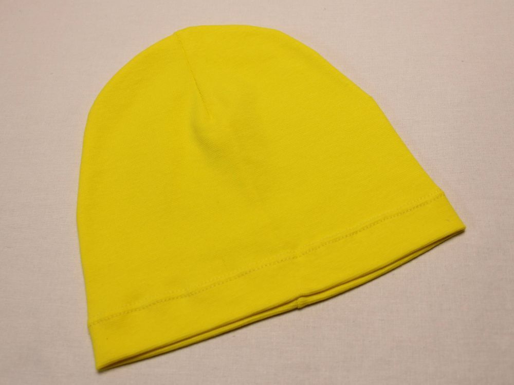 `Шапка трикотажная, размер 44-46 (20*19 см), цвет желтый, Арт. Р-ПВ0060
