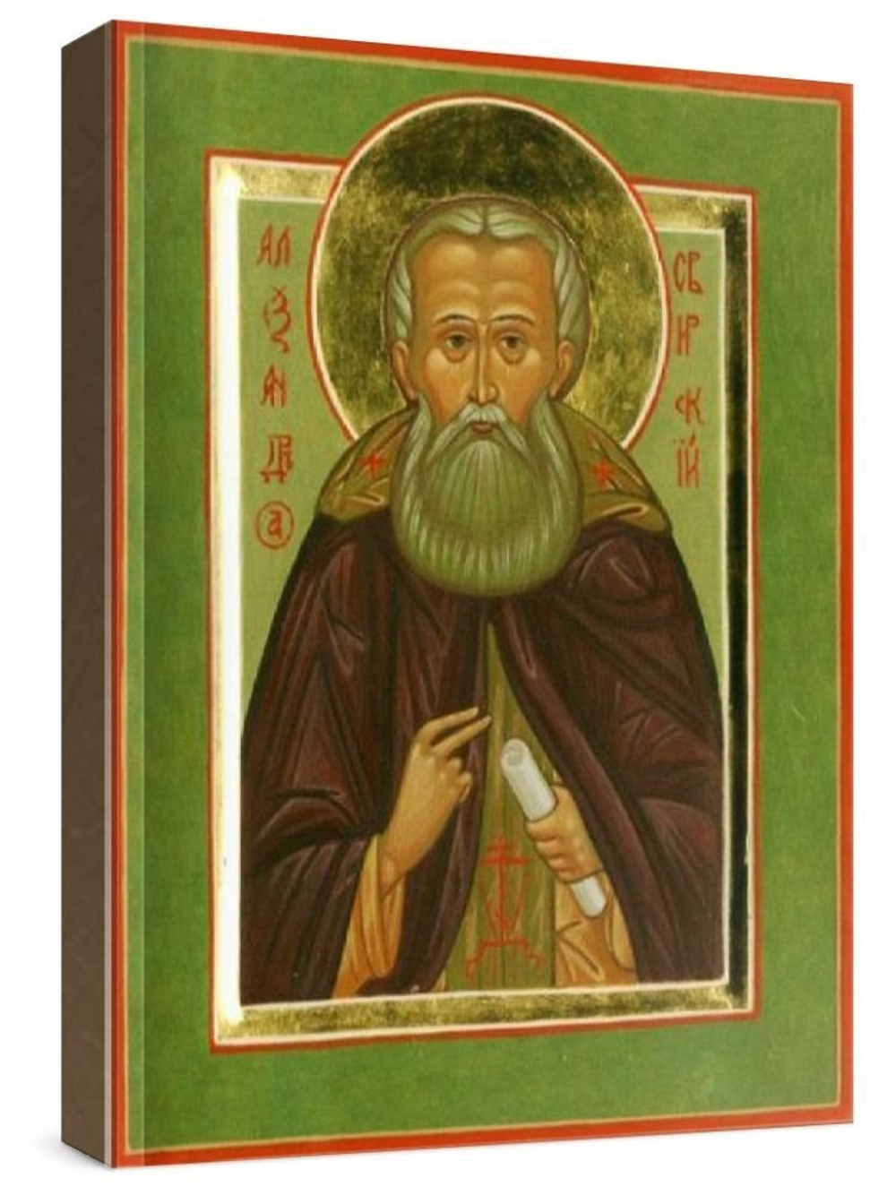 Александр Свирский (рукописная икона)