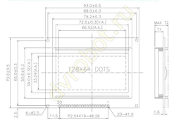Экран матричный LCD12864 - синий