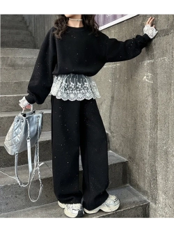 Костюм брючный c кружевом