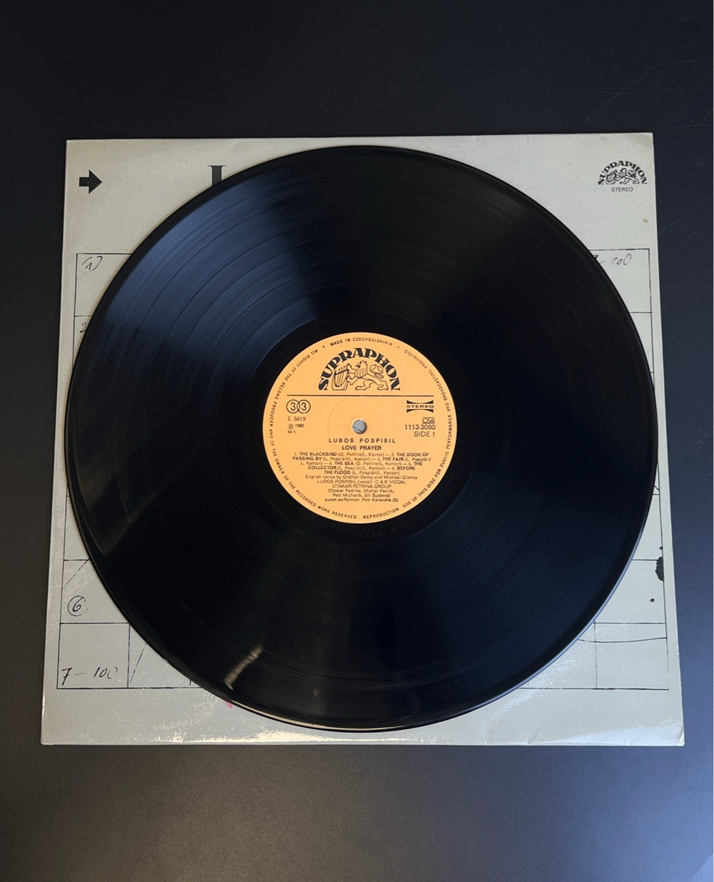 LP Lubos Pospisil - Love Prayer. Виниловая пластинка 12 дюймов. Supraphon Чехословакия 1982 год.