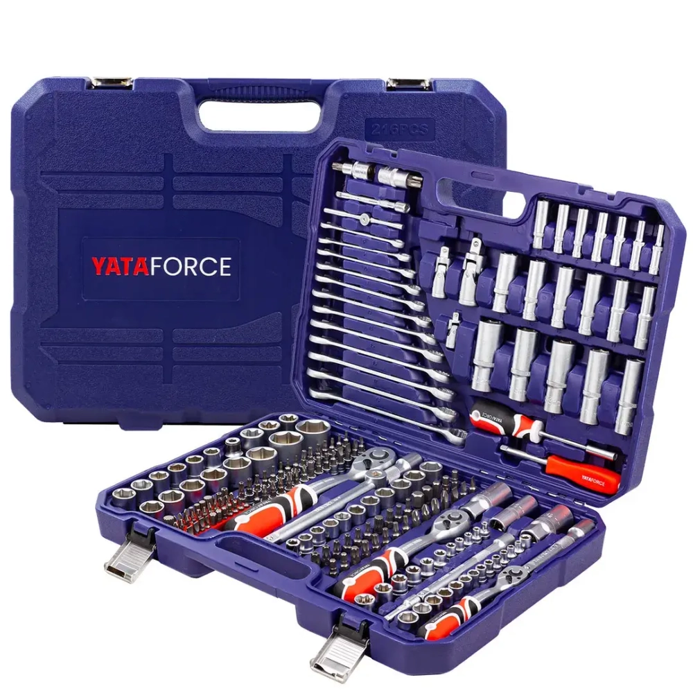 Набор инструментов 216пр. 1/4'', 3/8'', 1/2''(6гр.)(4-32мм) YATAFORCE YF-38841