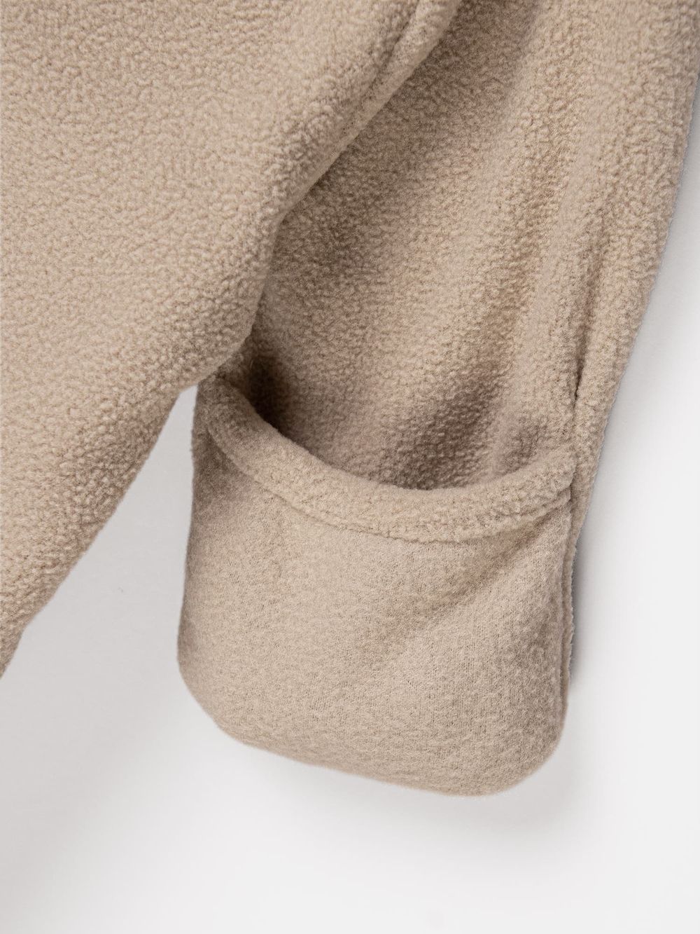 Комбинезон флисовый с закрытой ножкой "Беж" 0+