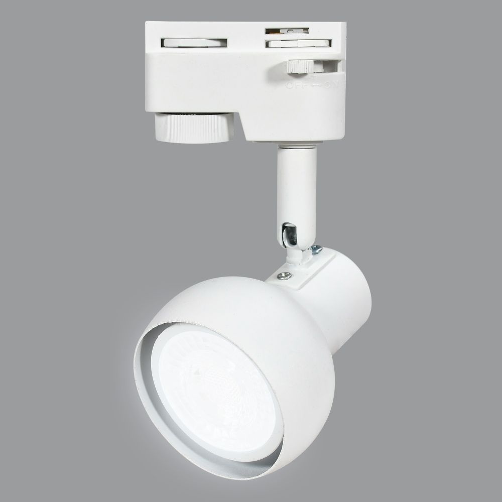 UBL-Q322 GU10 WHITE Светильник-прожектор трековый. Под лампу GU10. Корпус белый. ТМ Volpe