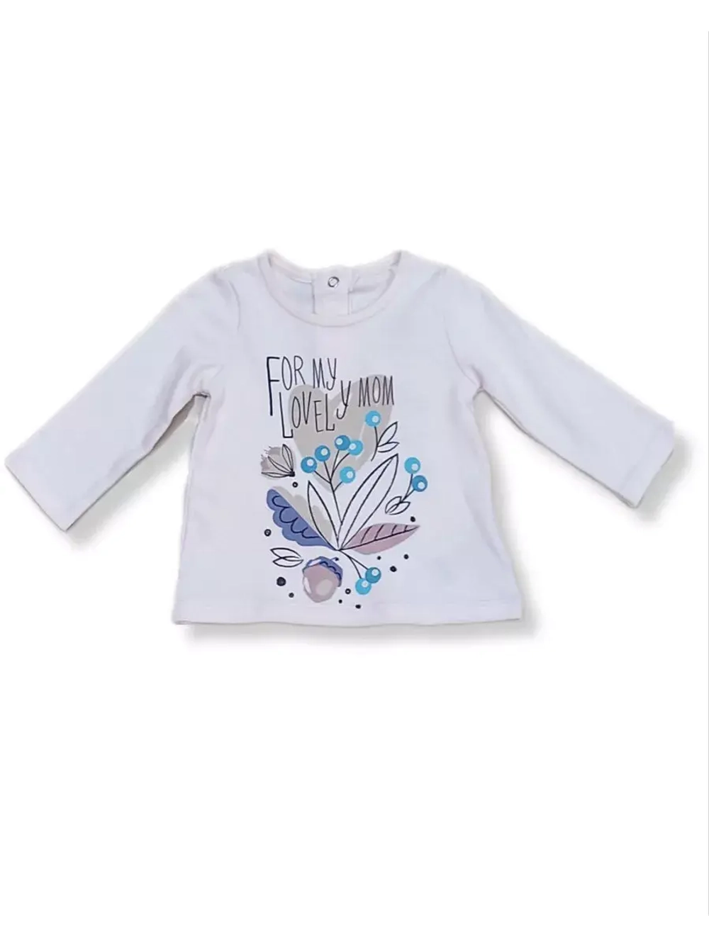 лонгслив ясельный для девочки хлопок.