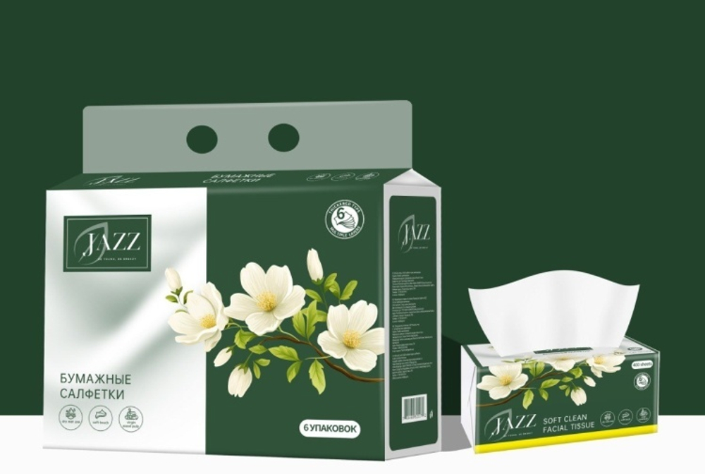 Jazz Бумажные Салфетки (6слой) 15*6*400шт