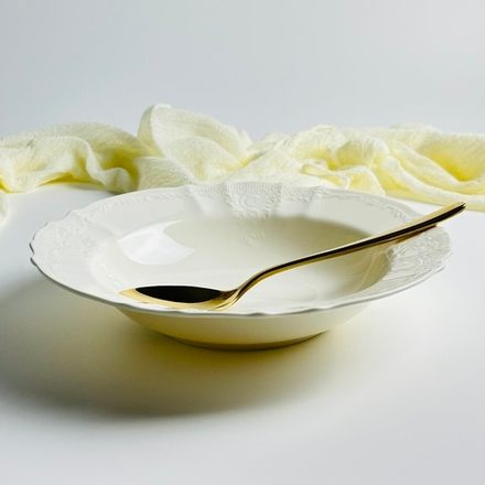 Lenardi 225-060 Набор из 6 губоких тарелок 23х5см MARIA CREAM в под.уп.(х4)Костяной фарфор