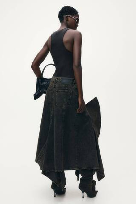 H&M - Glenn Martens Топ без рукавов в рубчик, черный