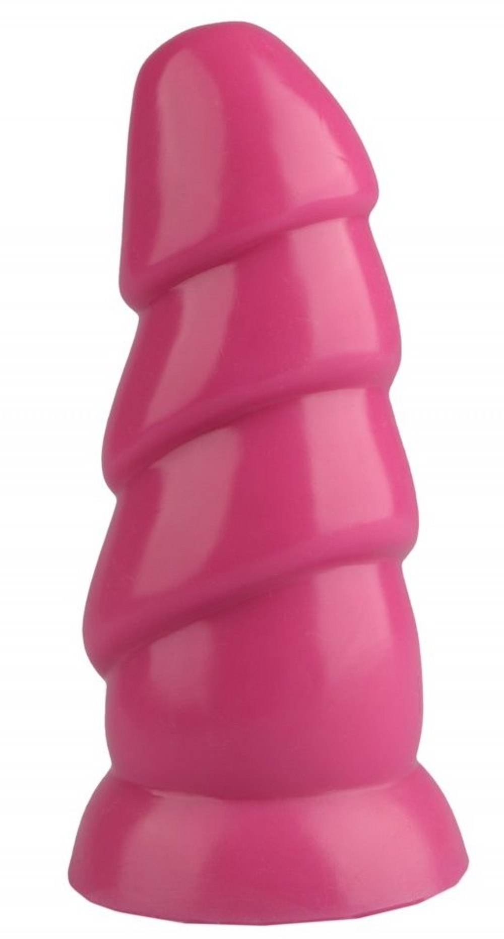 Розовая рельефная анальная втулка - 18,5 см. (Цвет: розовый)