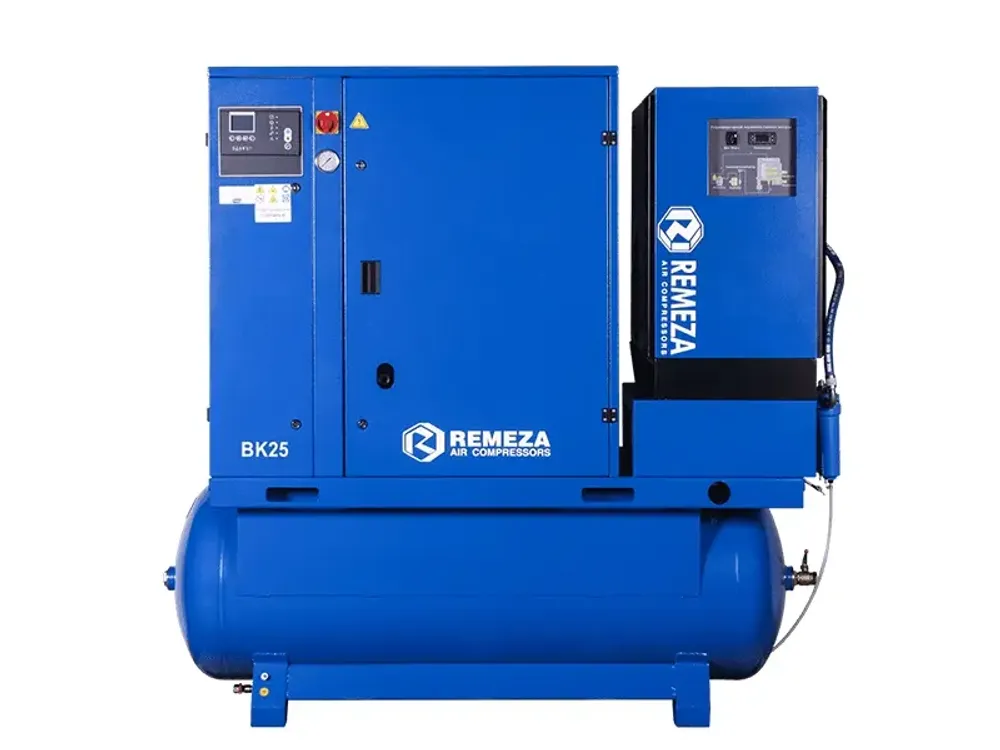 Винтовой компрессор Remeza ВК25-10-500Д на ресивере 500л с осушителем